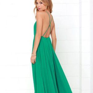 LULU's Mythical Kind of Love Green Maxi Dress | S